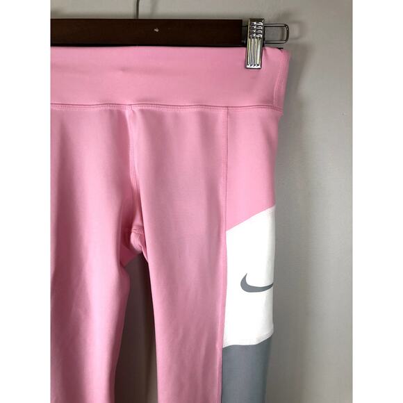 New Nike Tight Fit Dry Fit Girls Training Leggings Size S PInk - Picture 3 of 12